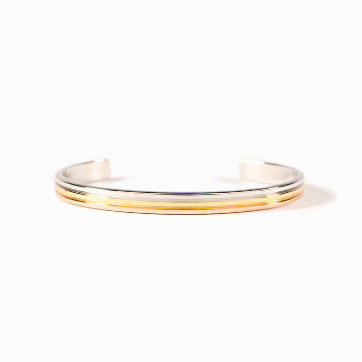 Tri-Tone Cuff Bracelet