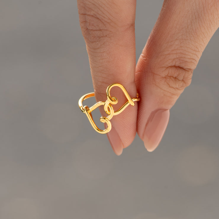 Mother Daughter From The Start Linking Hearts Ring