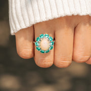 Flowery Opal Ring