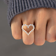 STFUATTDLAGG Sparkling Pavé Heart Ring