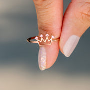 Best Bitches Rule Together Rose Gold Crown Ring