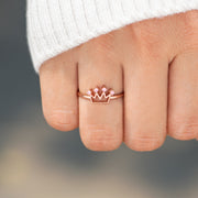 Best Bitches Rule Together Rose Gold Crown Ring