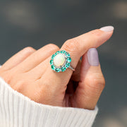 Flowery Opal Ring