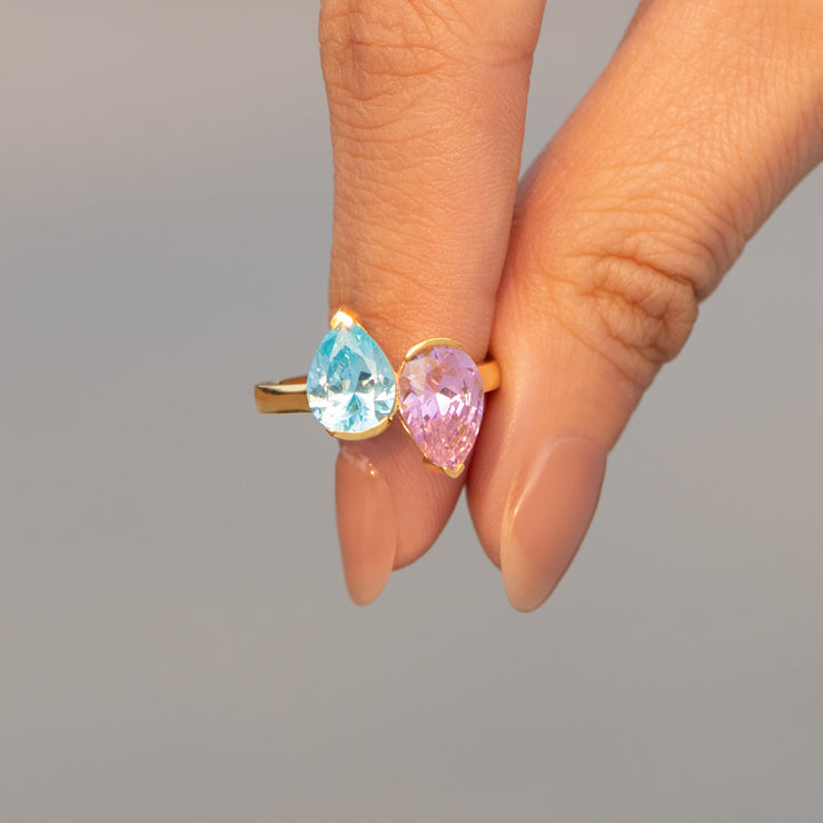 Back to Back Birthstone Ring