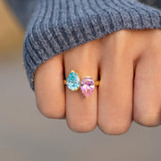 Back to Back Birthstone Ring