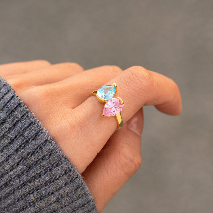 Back to Back Birthstone Ring