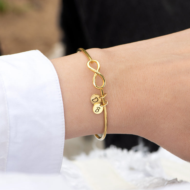 1-8 Initial Charm Infinity Bracelet