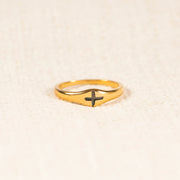 Cross Mini Signet Ring