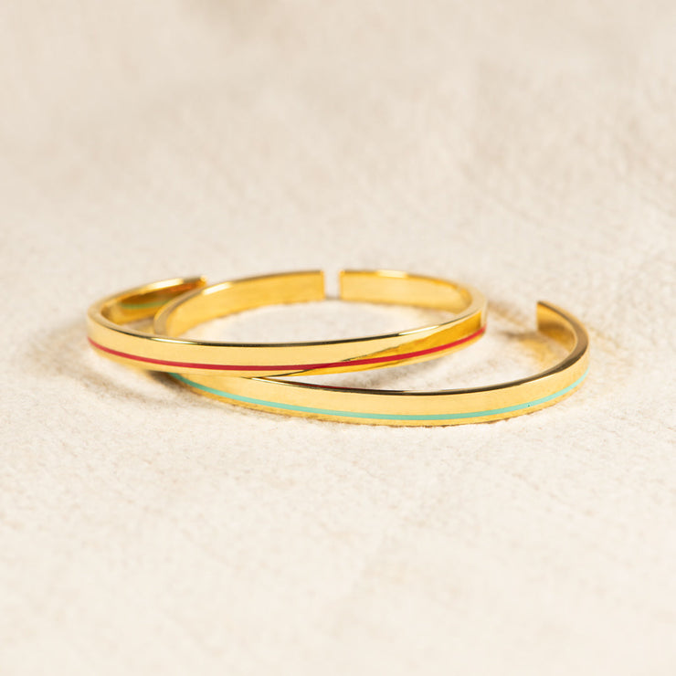 Enamel Stripe Bangle