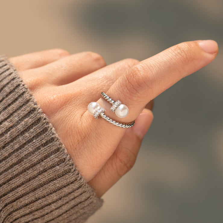 The Purest Love Double Pearl Ring