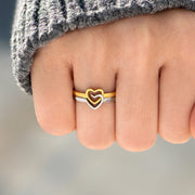 Overlapping Hearts Ring