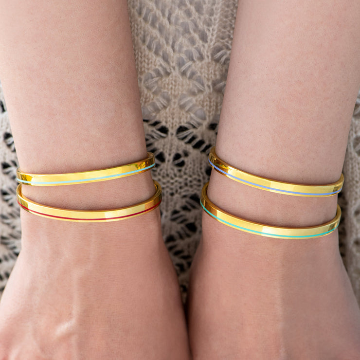 Enamel Stripe Bangle