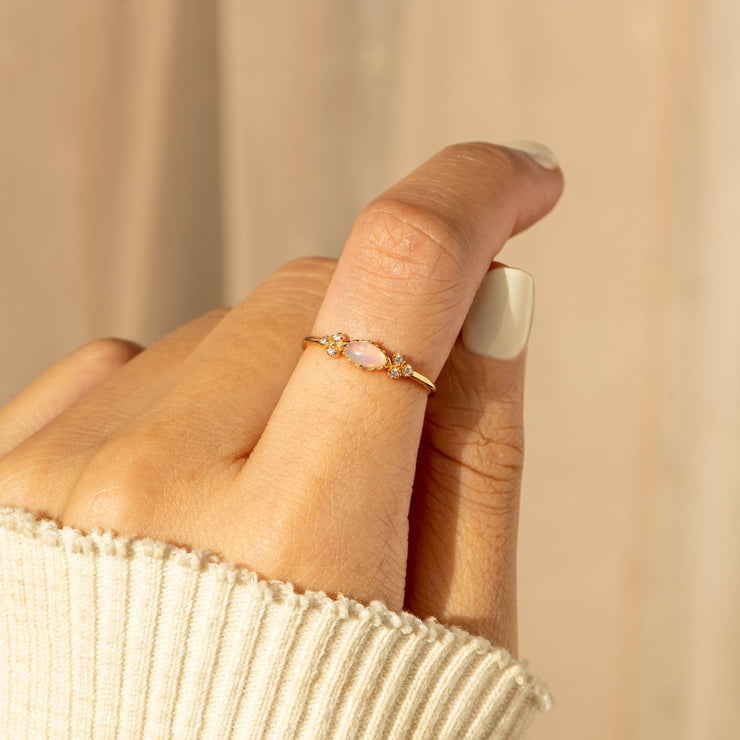 Oval Cut Opal Ring