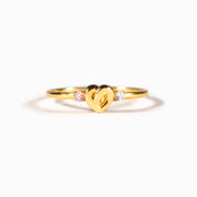 Two Birthstone Love Knot Ring