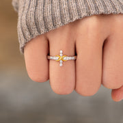 Pray For Healing Golden Infinity Cross Rings