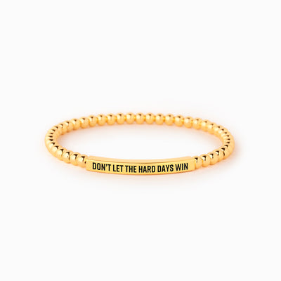 Don't Let Hard Days Win Bead & Tube Bracelet