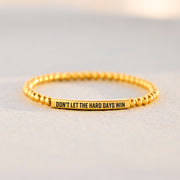 Don't Let Hard Days Win Bead & Tube Bracelet