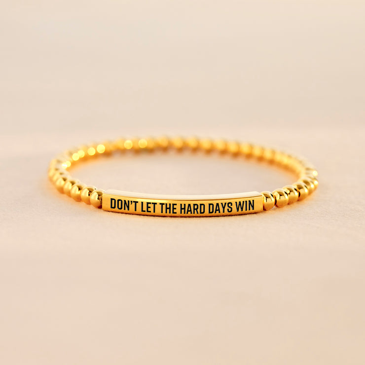 Don't Let Hard Days Win Bead & Tube Bracelet