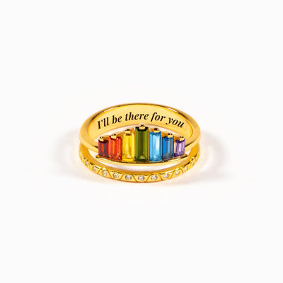 I Will Be There For You Rainbow Ring