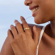 Heart In Flower 1–5 Birthstone Ring