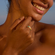 Heart In Flower 1–5 Birthstone Ring