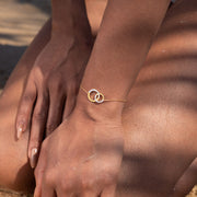 Mother & Daughter Linking Circles Birthstone Bracelet