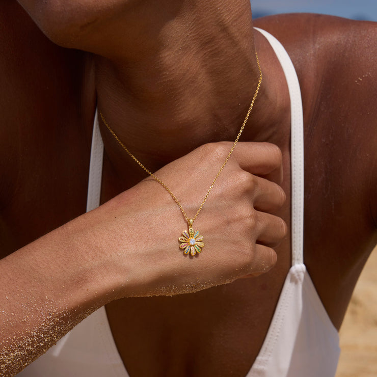 1-10 Birthstones Sunflower Necklace