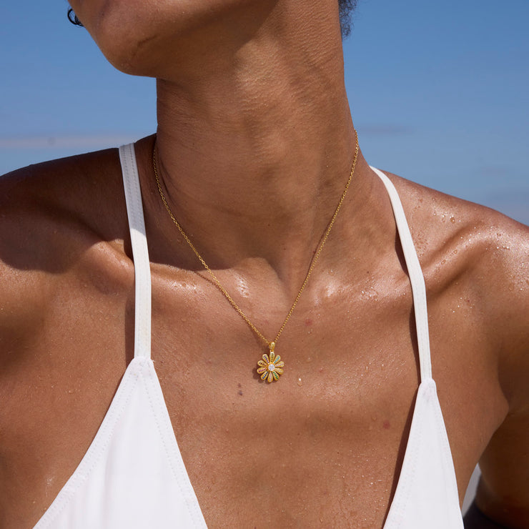 1-10 Birthstones Sunflower Necklace