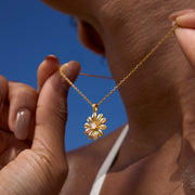 1-10 Birthstones Sunflower Necklace