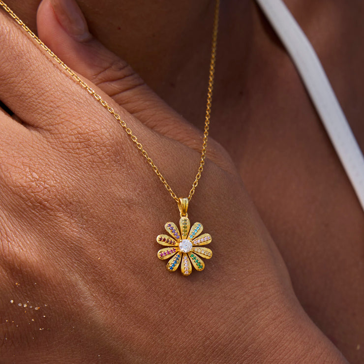 1-10 Birthstones Sunflower Necklace