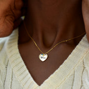 Mama's Valentines 1-9 Birthstones Heart Necklace