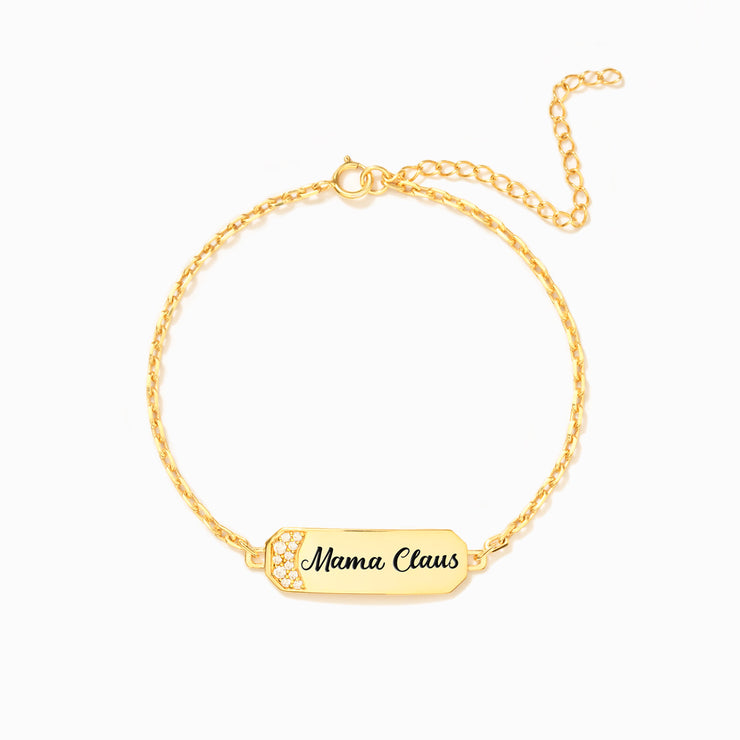 Pavé Golden Bar Bracelet