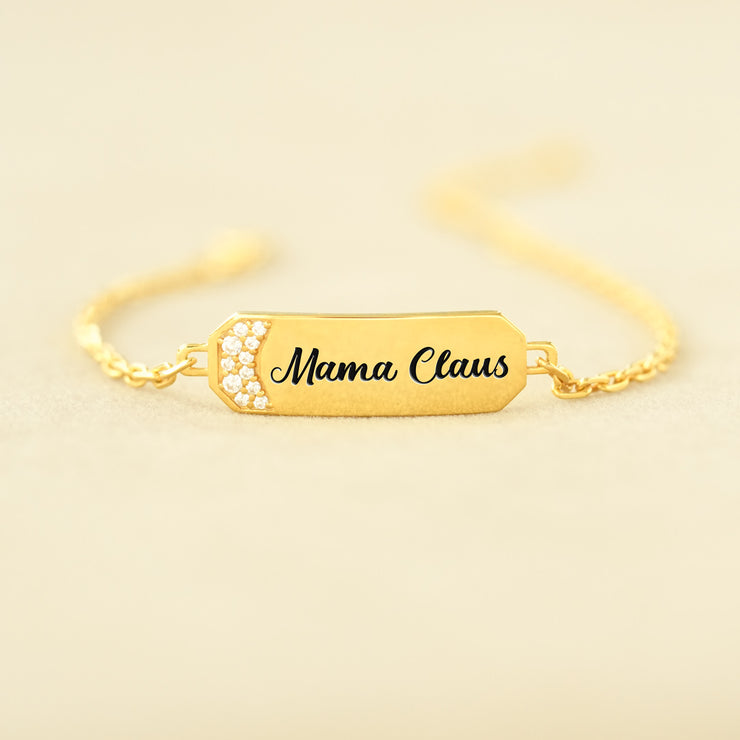 Pavé Golden Bar Bracelet