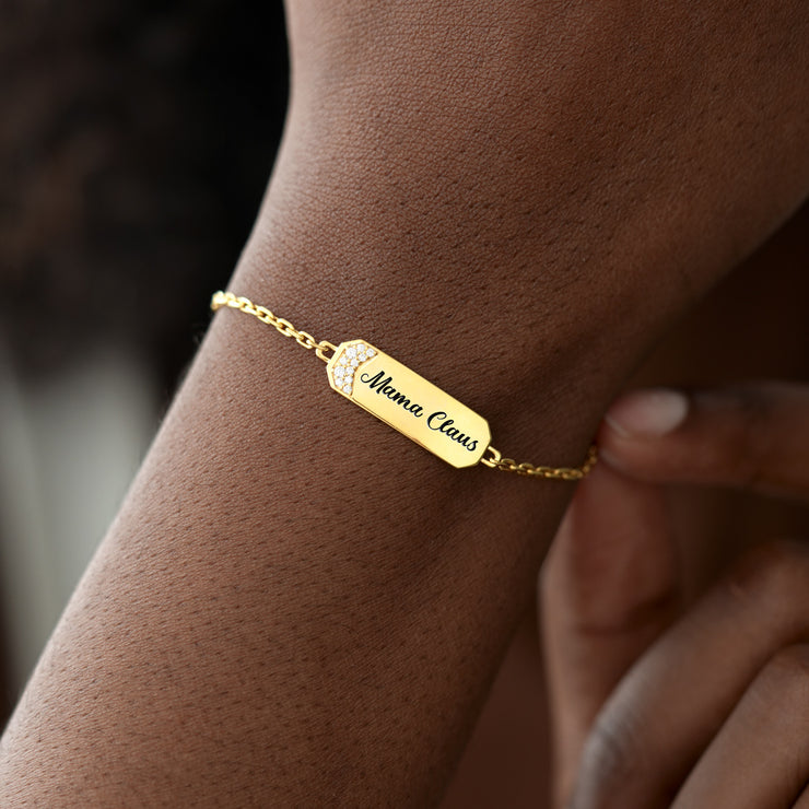 Pavé Golden Bar Bracelet