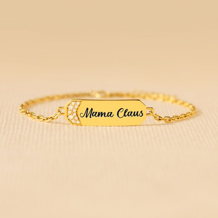 Pavé Golden Bar Bracelet