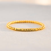 Remember Who The F♥ck You Are Bead & Tube Bracelet