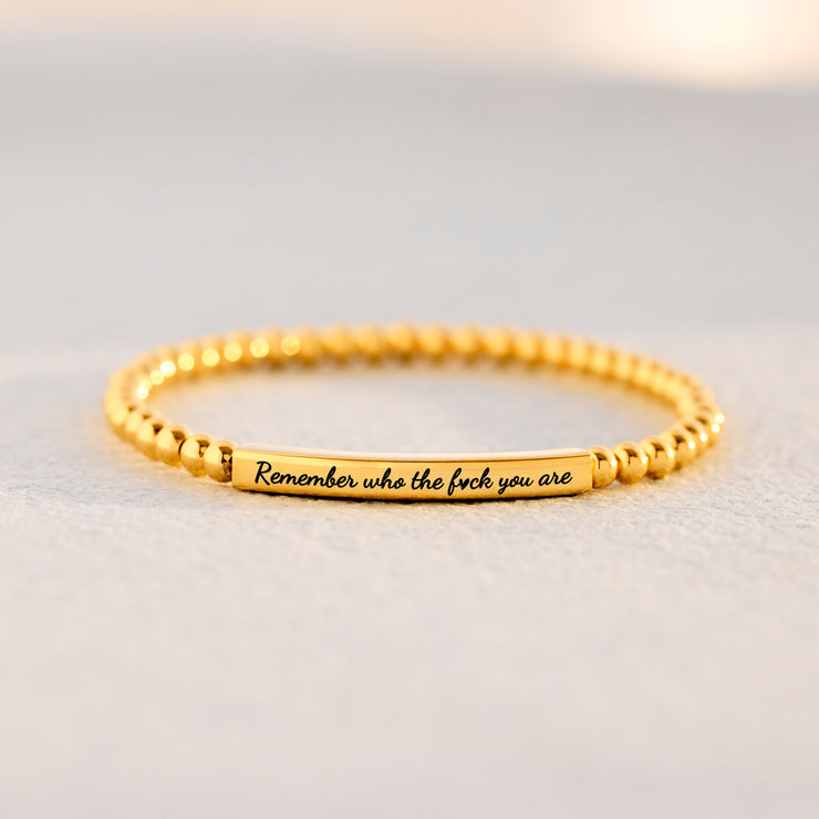 Remember Who The F♥ck You Are Bead & Tube Bracelet