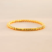 Remember Who The F♥ck You Are Bead & Tube Bracelet