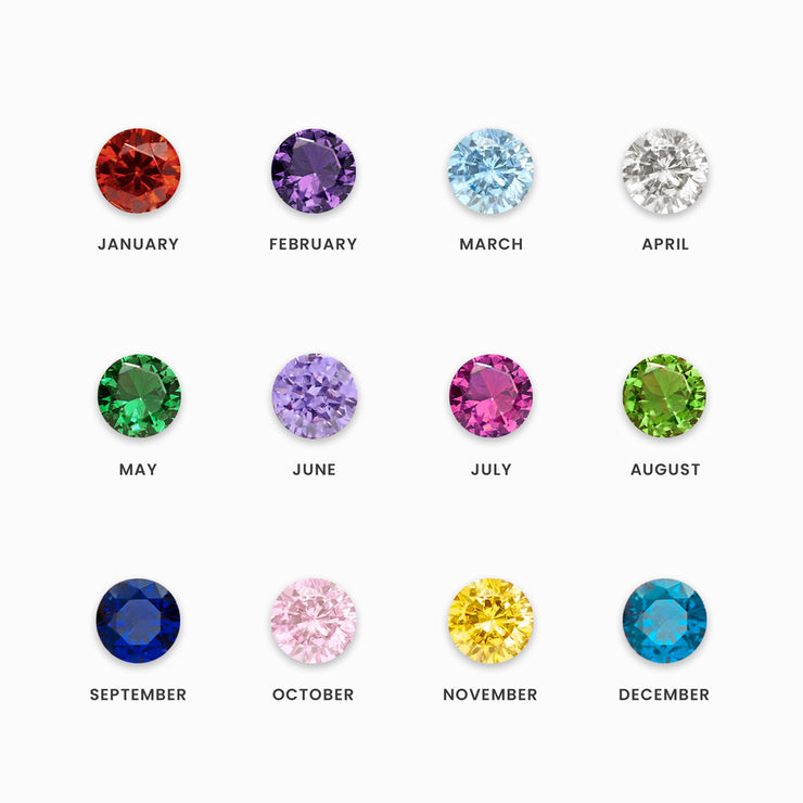 Round Birthstone Chart