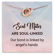 Gift for Friends/Her Soul Mates Are Soul Linked Interlocking Necklace