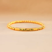 To Daughter You F♥cking Got This Beaded Tube Bracelet