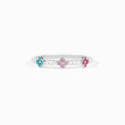 Mama's Lucky Charms 1-5 Birthstones Clover Ring
