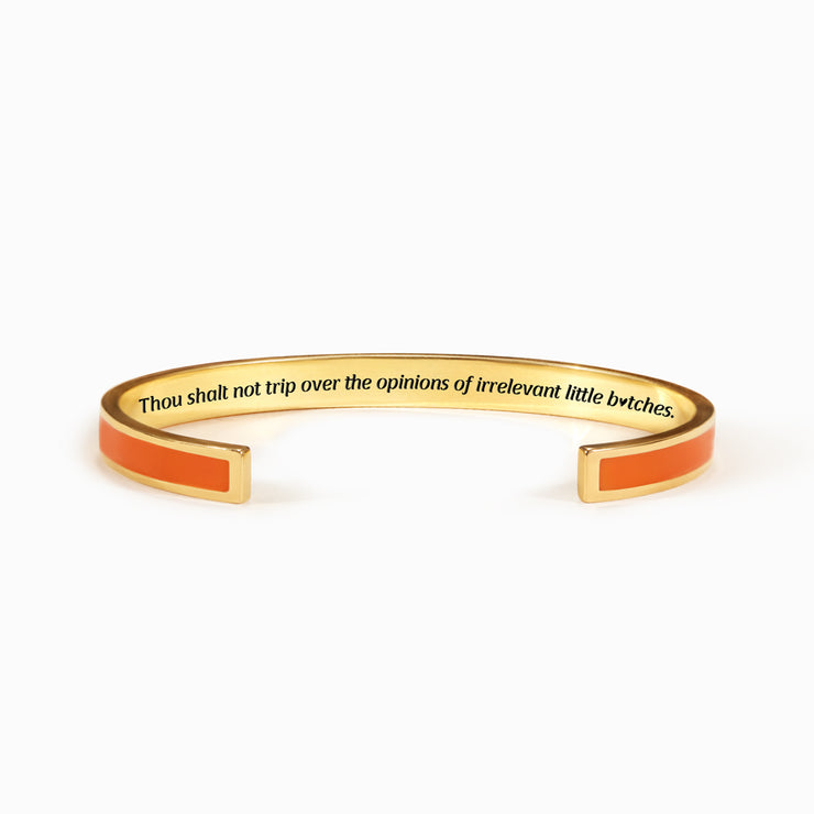 Thou Shalt Not Trip Motivational Color Bangle