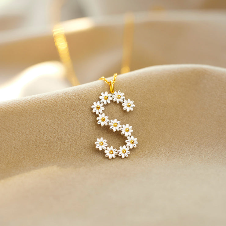 Daisy Initial Necklace
