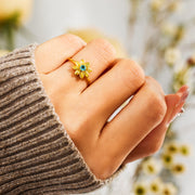 Golden Flower Ring