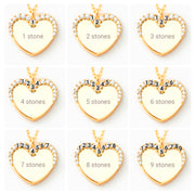 1-9 Birthstones Heart Necklace