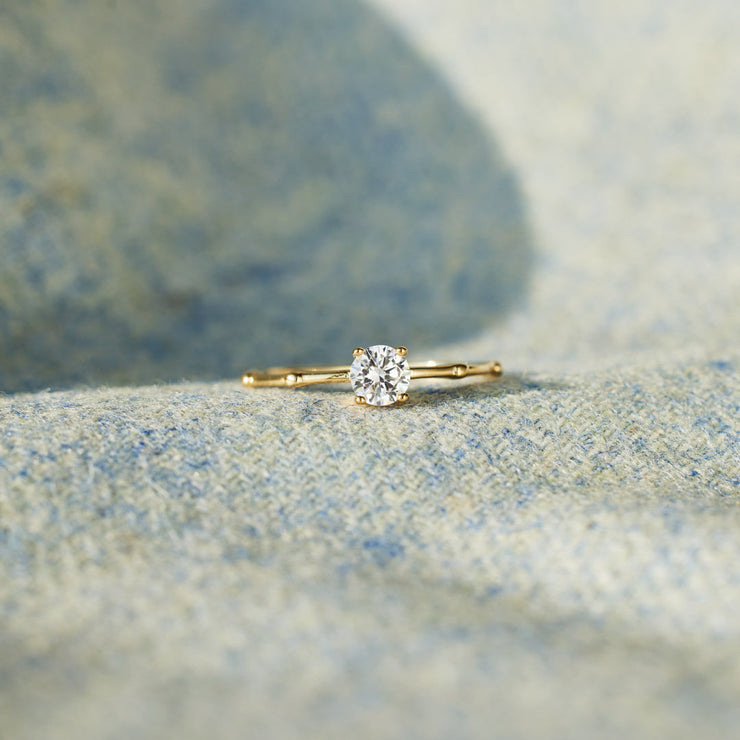 Minimalist Round Cut Promise Ring