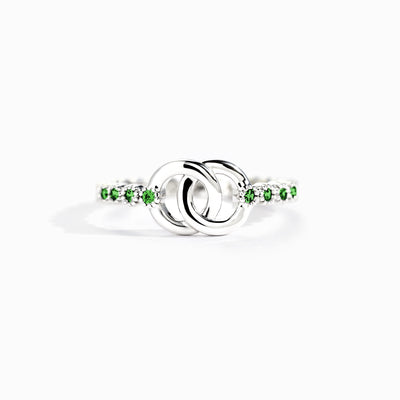 Interlocking Emerald Ring