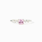 Pink Sapphire Square Ring