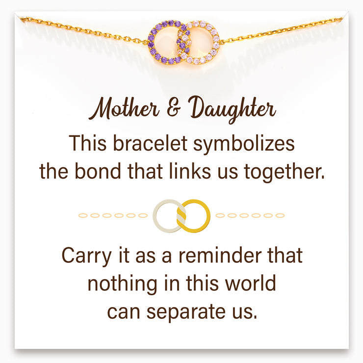 Bond Links Us Together Birthstone Knitted Interlocking Bracelet